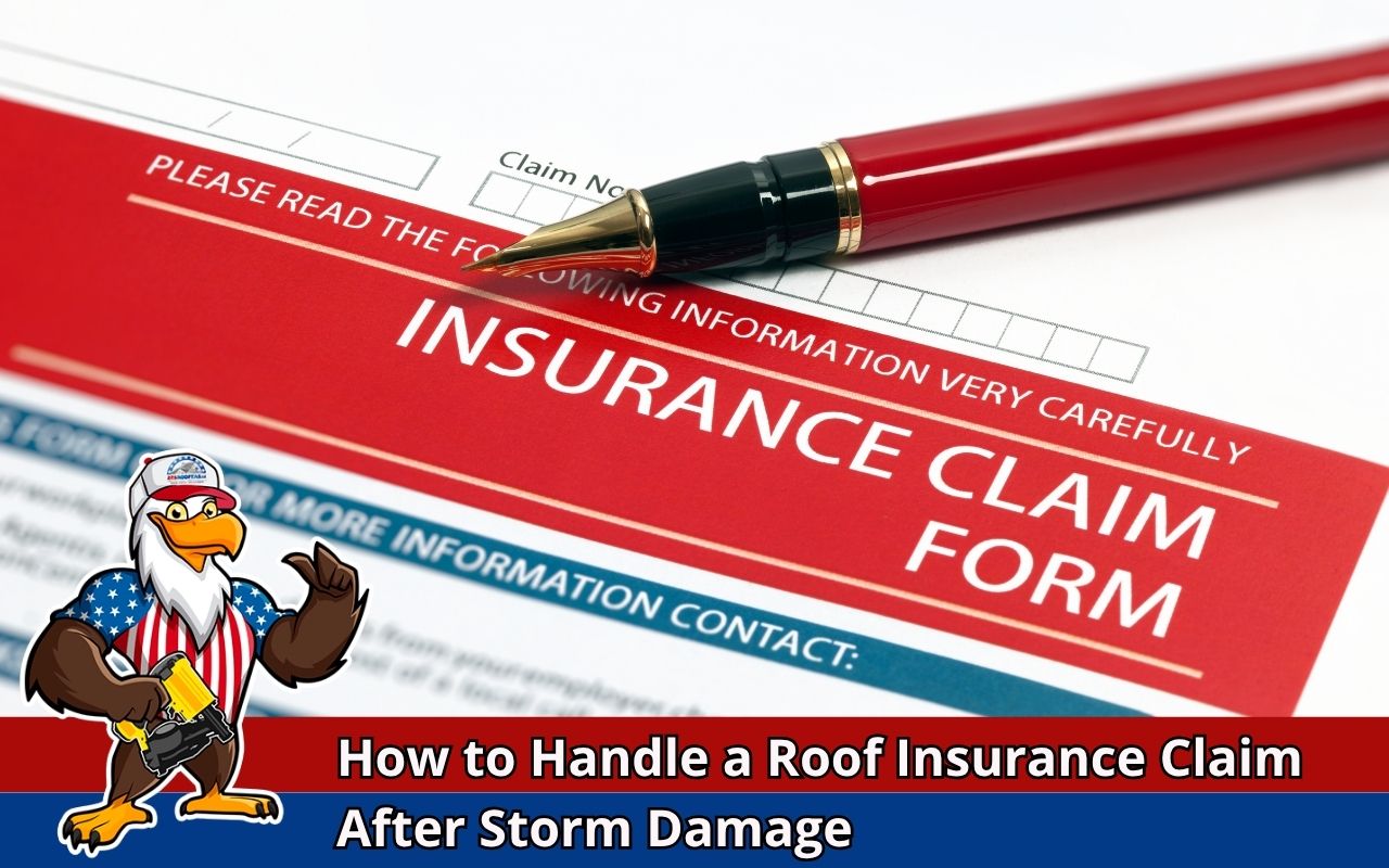 Homeowner reviewing roof insurance claim paperwork
