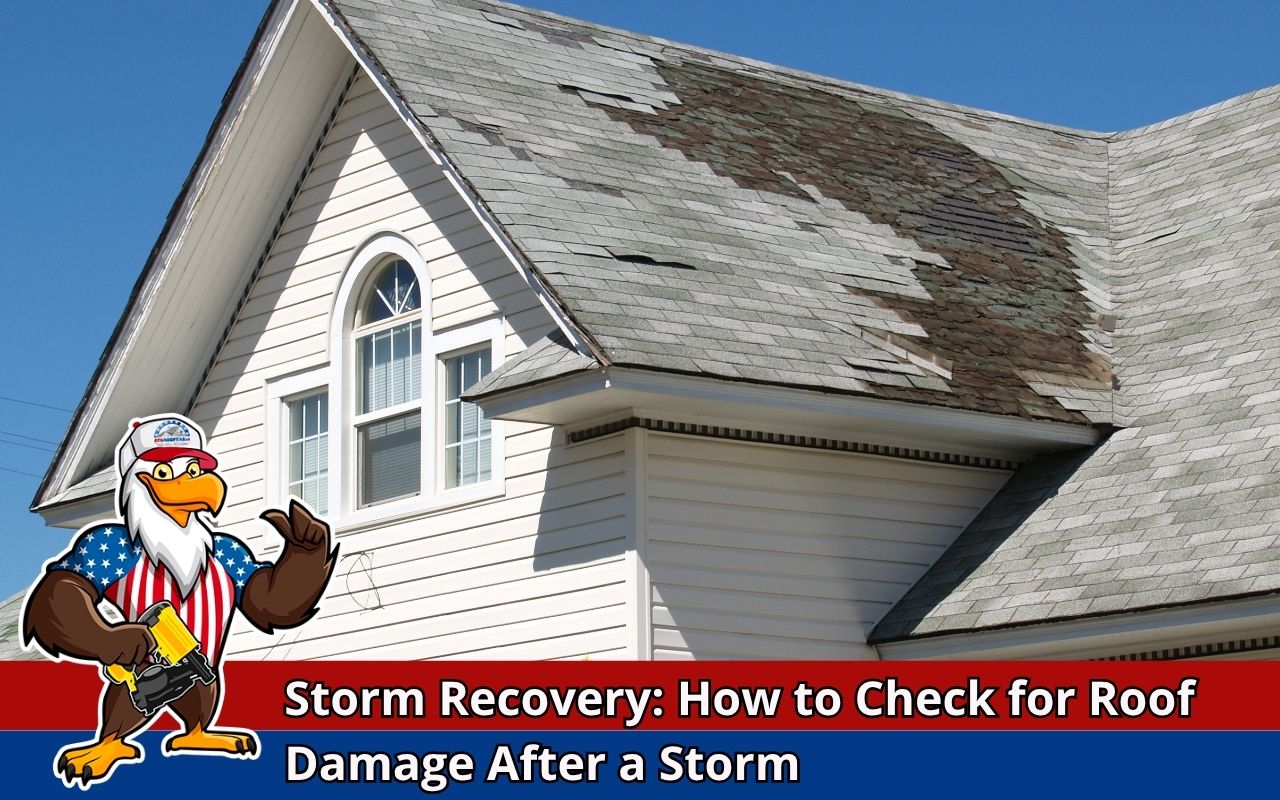 Hail and wind damage on residential roof in Baton Rouge