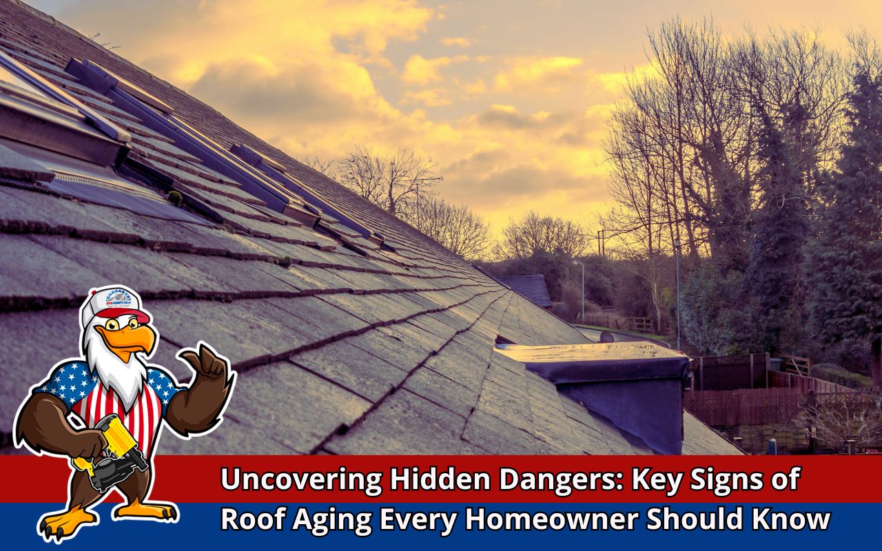 Close-up of shingle damage showing signs of roof aging