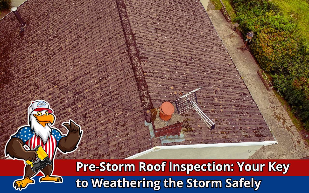 Signs of roof damage detected during pre-storm inspection